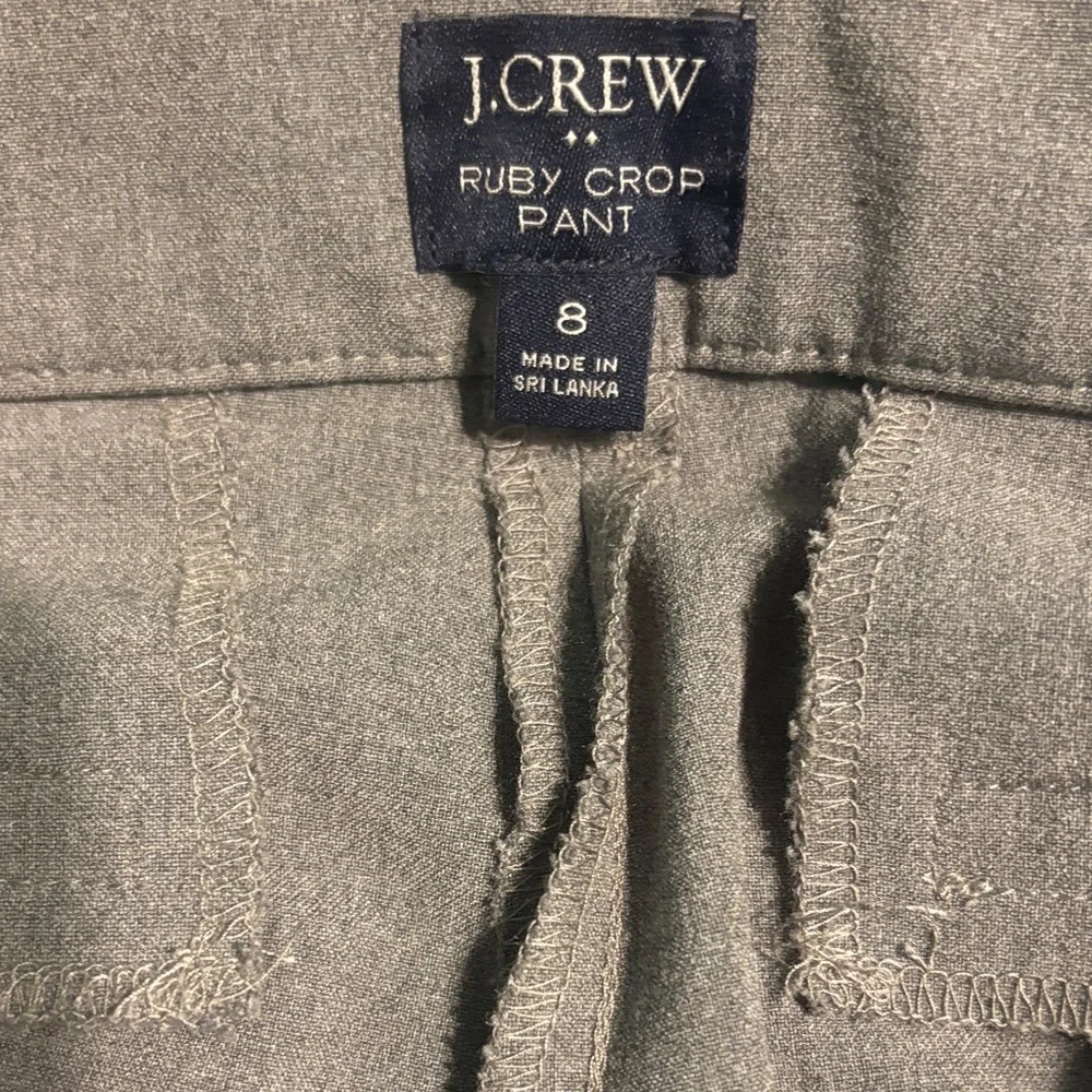 J. Crew Classic Gray Ruby Cropped Trousers